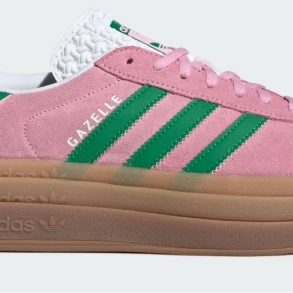 Adidas Pink and Green Gazelle Sneakers Retro Style NWT NO BOX